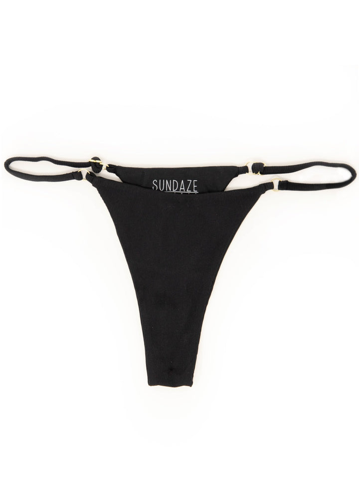 Shop Black String Sustainable Bikini Bottom