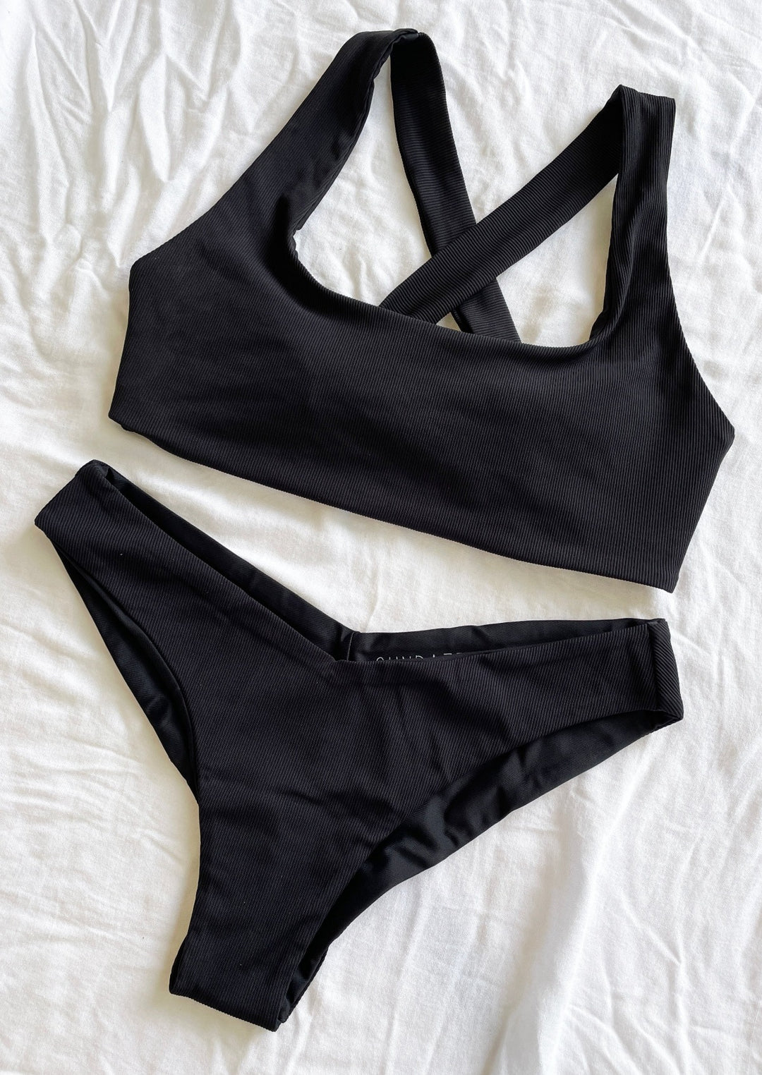 Sporty Black Cheeky Hawaii Sustainable Bikini Bottoms
