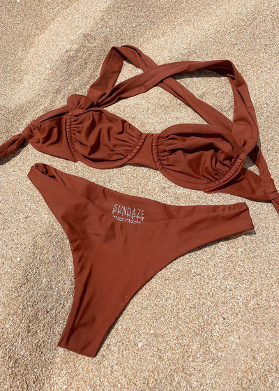 Trendy Terracotta Sustainable Hawaii Brand Bikini Bottoms