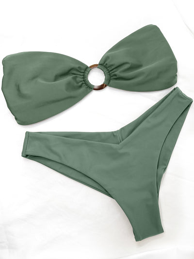 Green Cheeky Womens Sustainable Swimwear bottoms