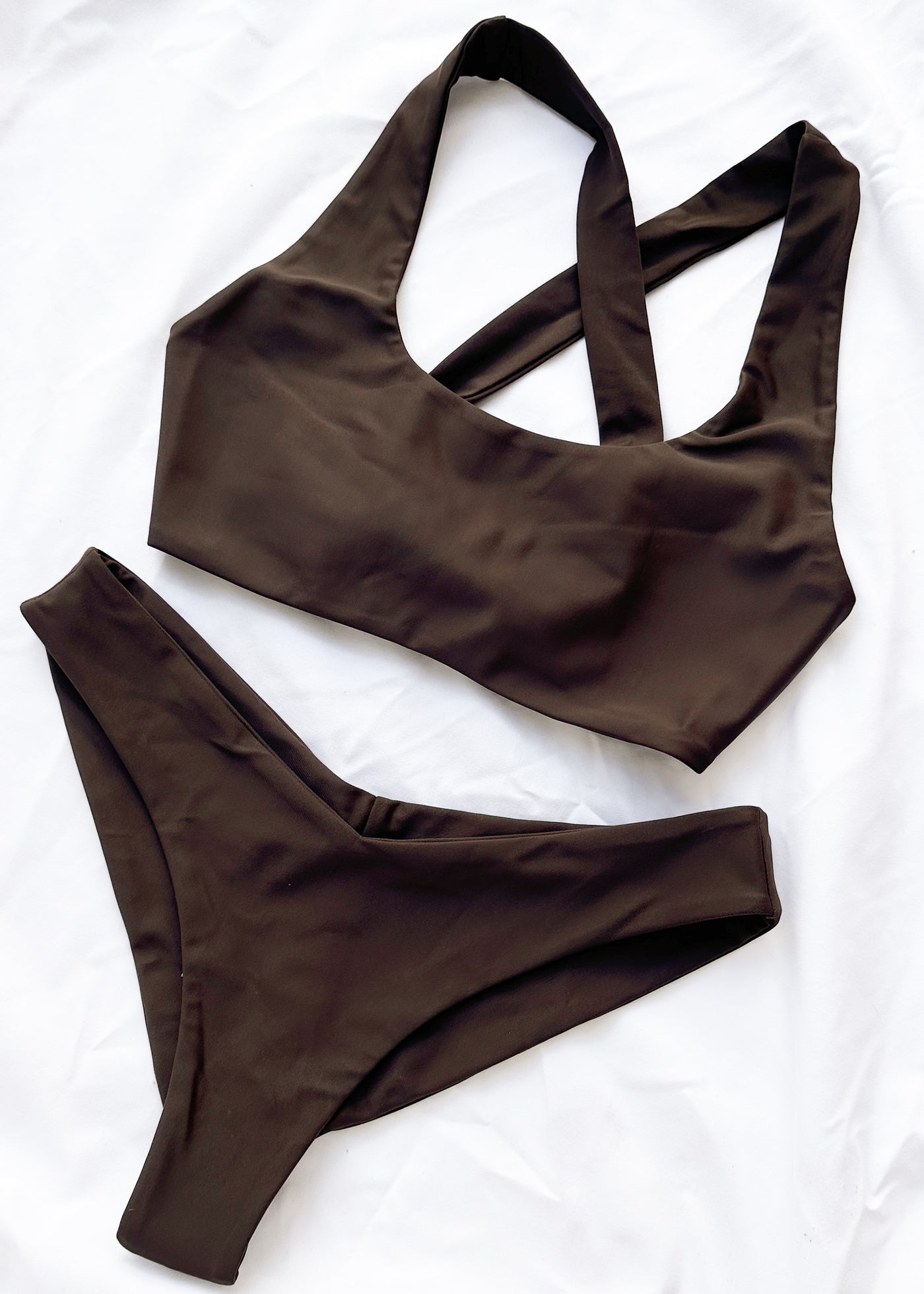 Sundaze Bikinis Brown Sustainable Swimwear set