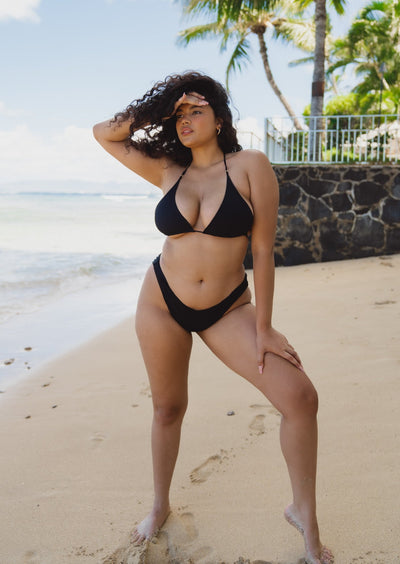 Cheeky Black Sustainable Bikini Bottoms
