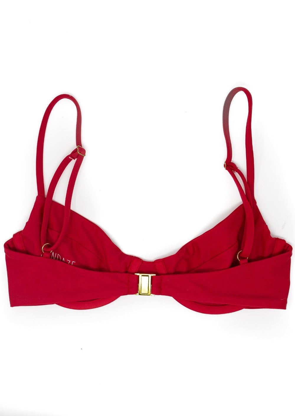 Womens Red Underwire Bikini Top