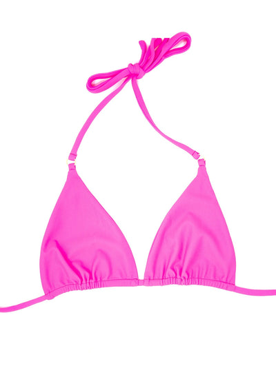 Shop Hot Pink String Triangle Sustainable Bikini Top